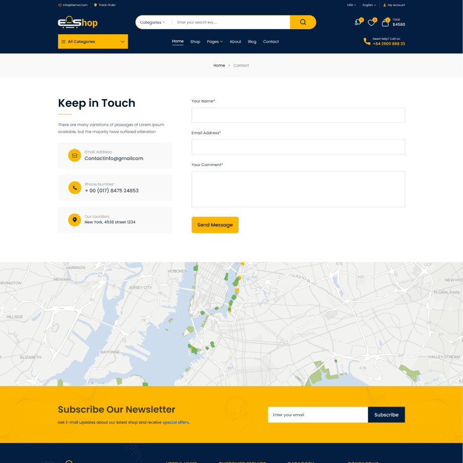 e-shopi home page demo